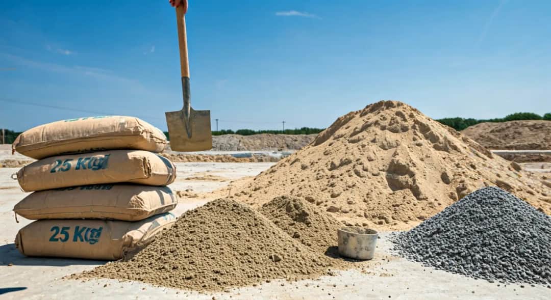 Ile piasku i żwiru na worek cementu? Proporcje dla betonu